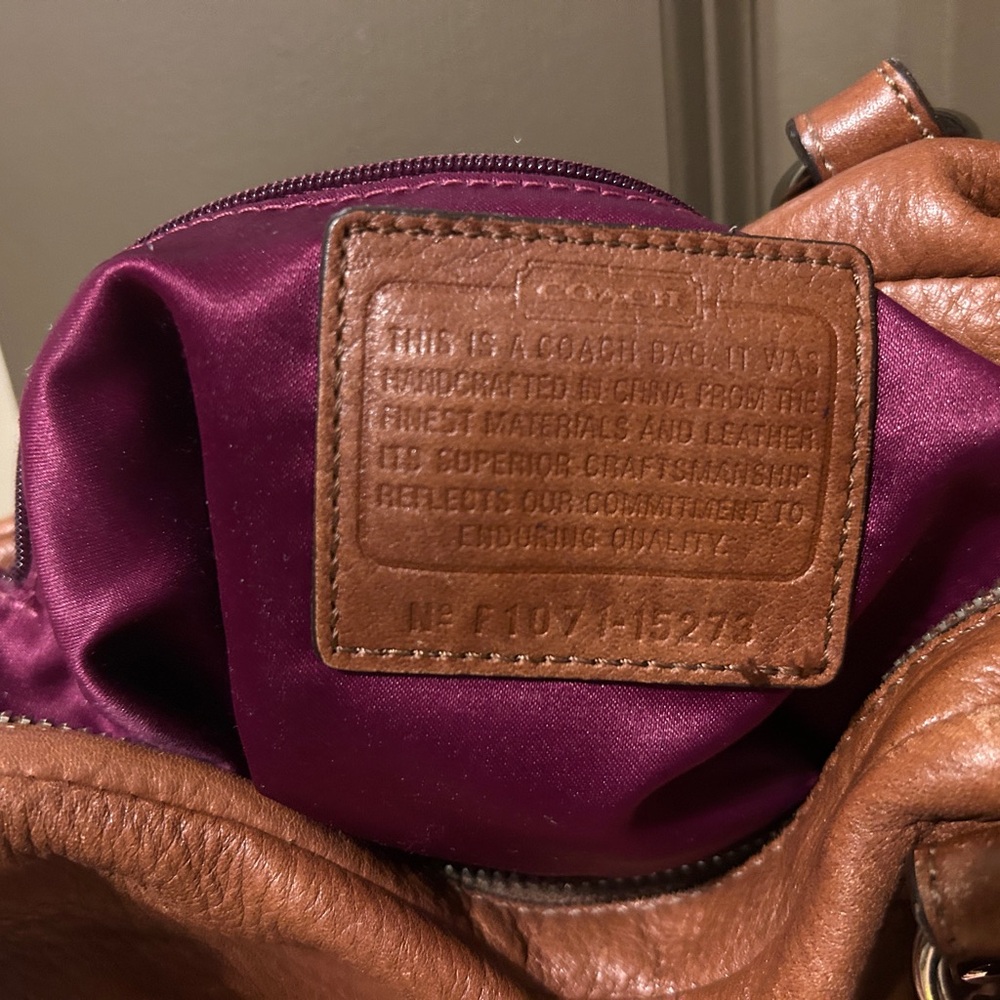 Coach Brown Leather Shoulder Bag - Picture 9 of 9